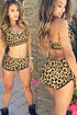 Sexy Leopard Print Sporty Bathing Suit